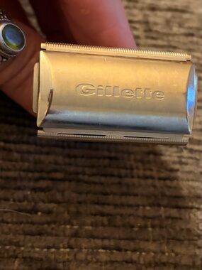 Gillette Silver Safety Razor Head vintage